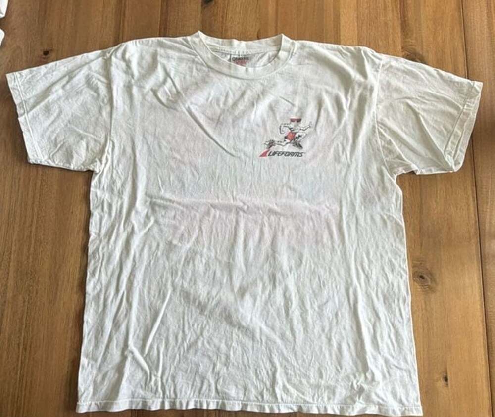 Vintage 1991 Lifeforms Volley Frog Mens XL White T-Shirt